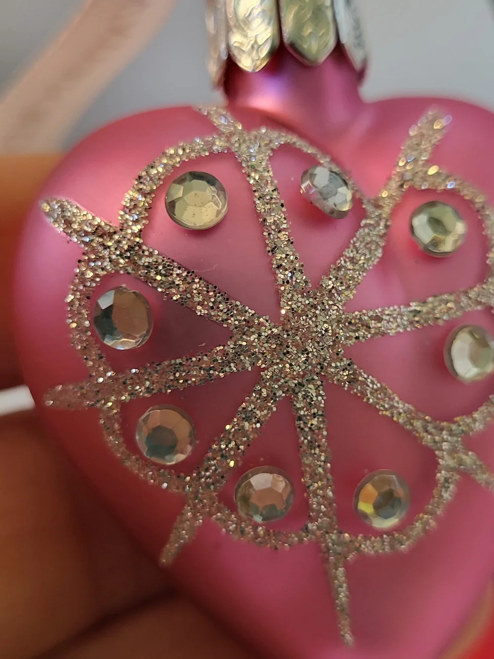 Waterford Pink Snowflake Heart Holiday Heirlooms Ornament